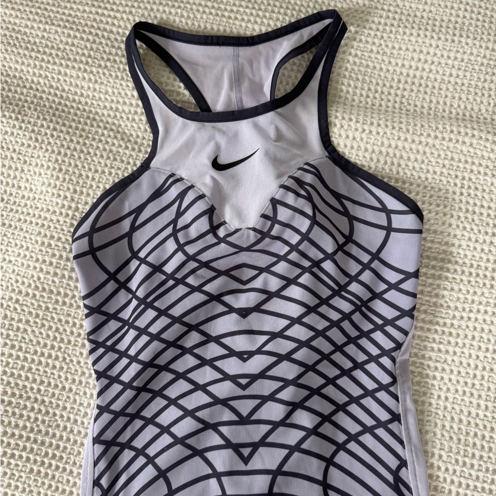 Nike Black and light blue Patterned Tank Top